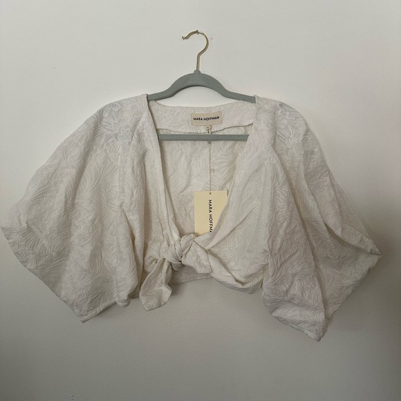 MARA HOFFMAN NAVYA IN IVORY XL - Picture 2 of 8